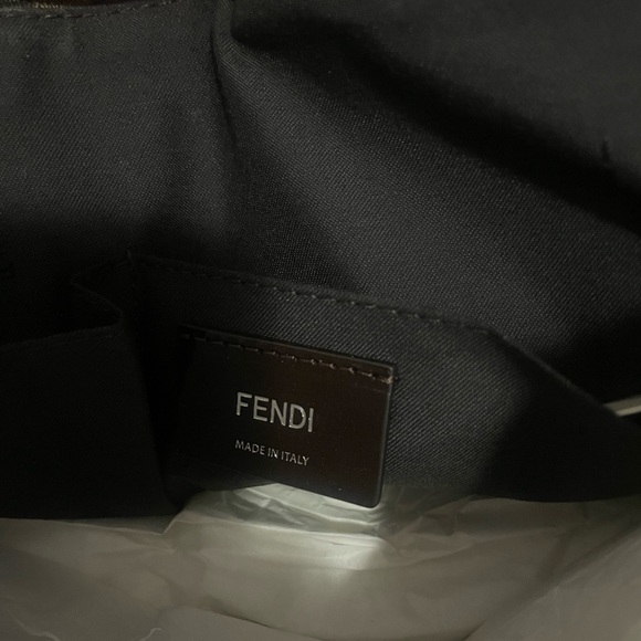 Fendi Mens Flap Messenger Bag Zucca Coated Canvas Medium - Picture 7 of 16